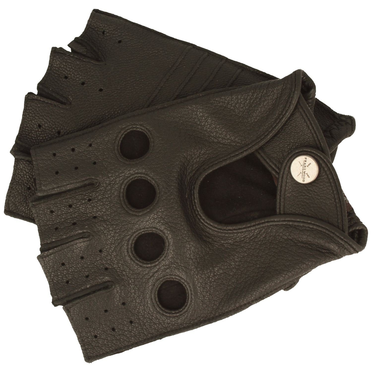 PEARLWOOD Lederhandschuhe fingerlose Autofahrerhandschuhe Ziegenleder günstig online kaufen