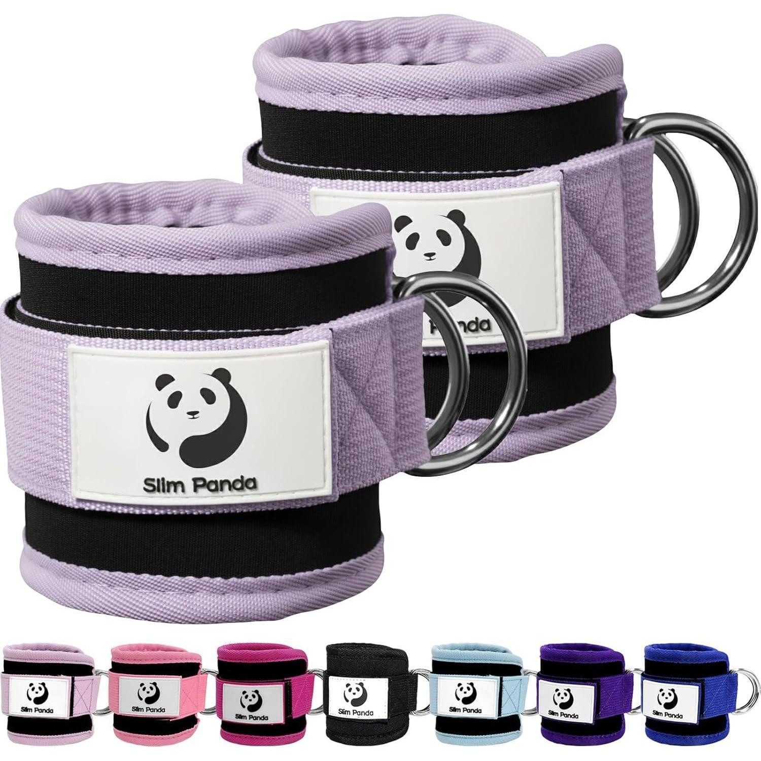 LuxusKollektion Fußgelenkbandage Fußschlaufen Kabelzug Fußmanschetten D Ringe Pair Light Purple