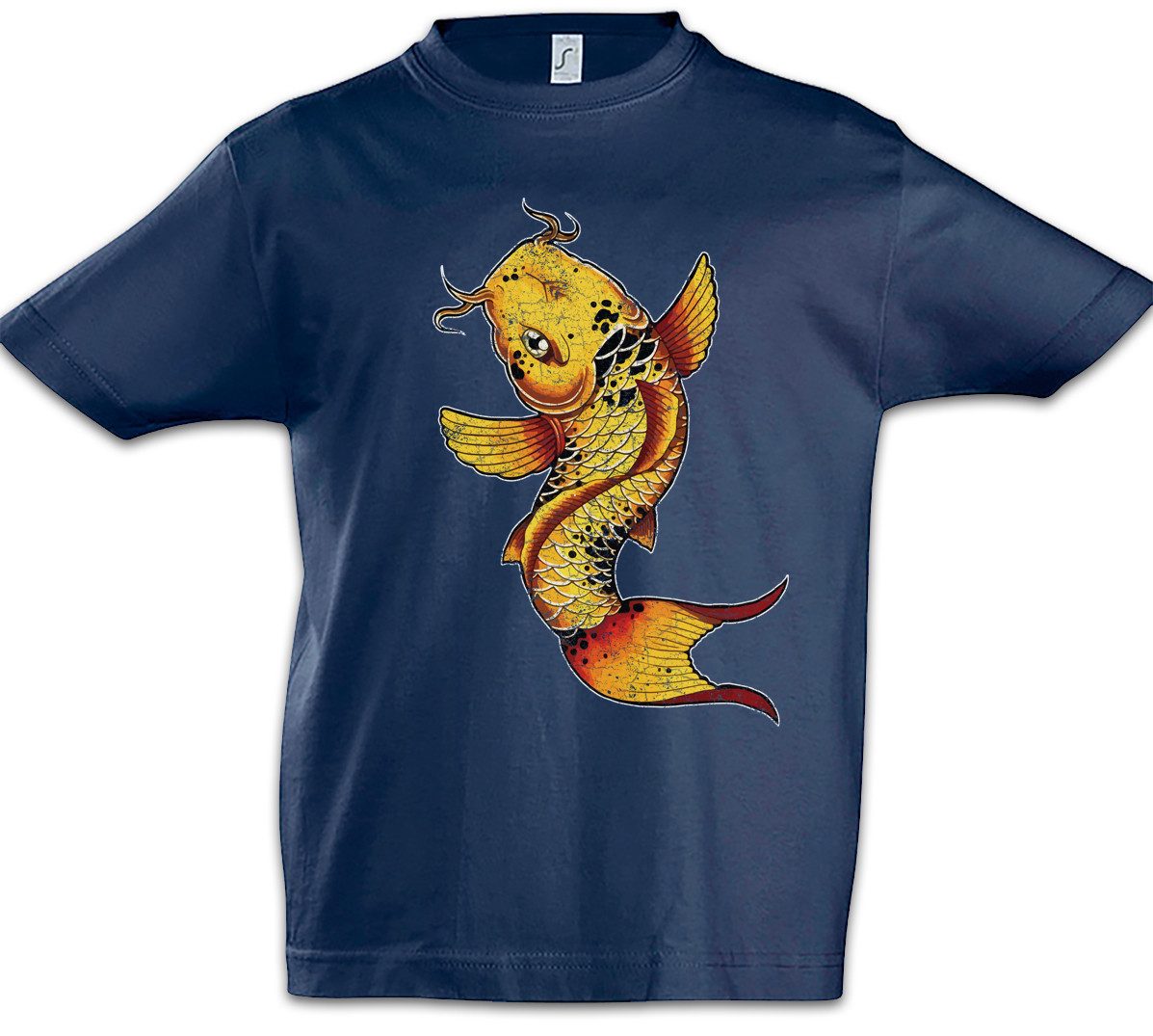 Urban Backwoods Print-Shirt Koi Kinder T-Shirt Asian Tattoo Art Artist Karpfen Japanese Japan (1-tlg) Nippon Mafia Asia Asien