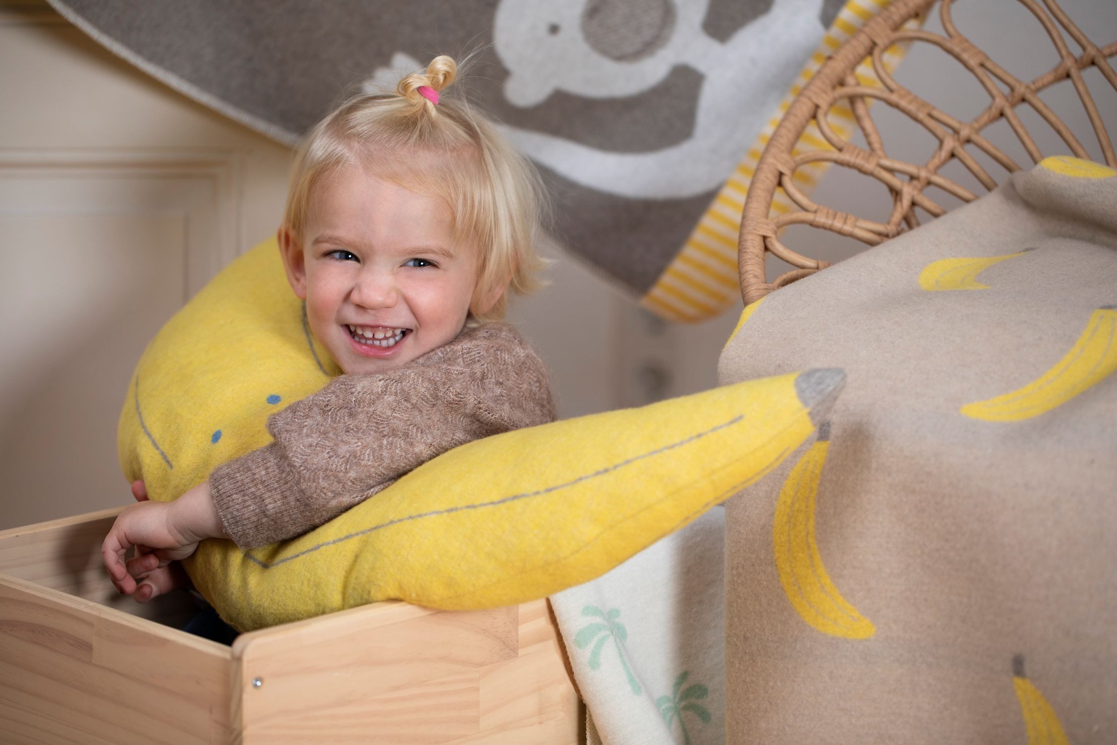 Babydecke Juwel 'Banana Breeze' 70 x 90 cm, DAVID FUSSENEGGER