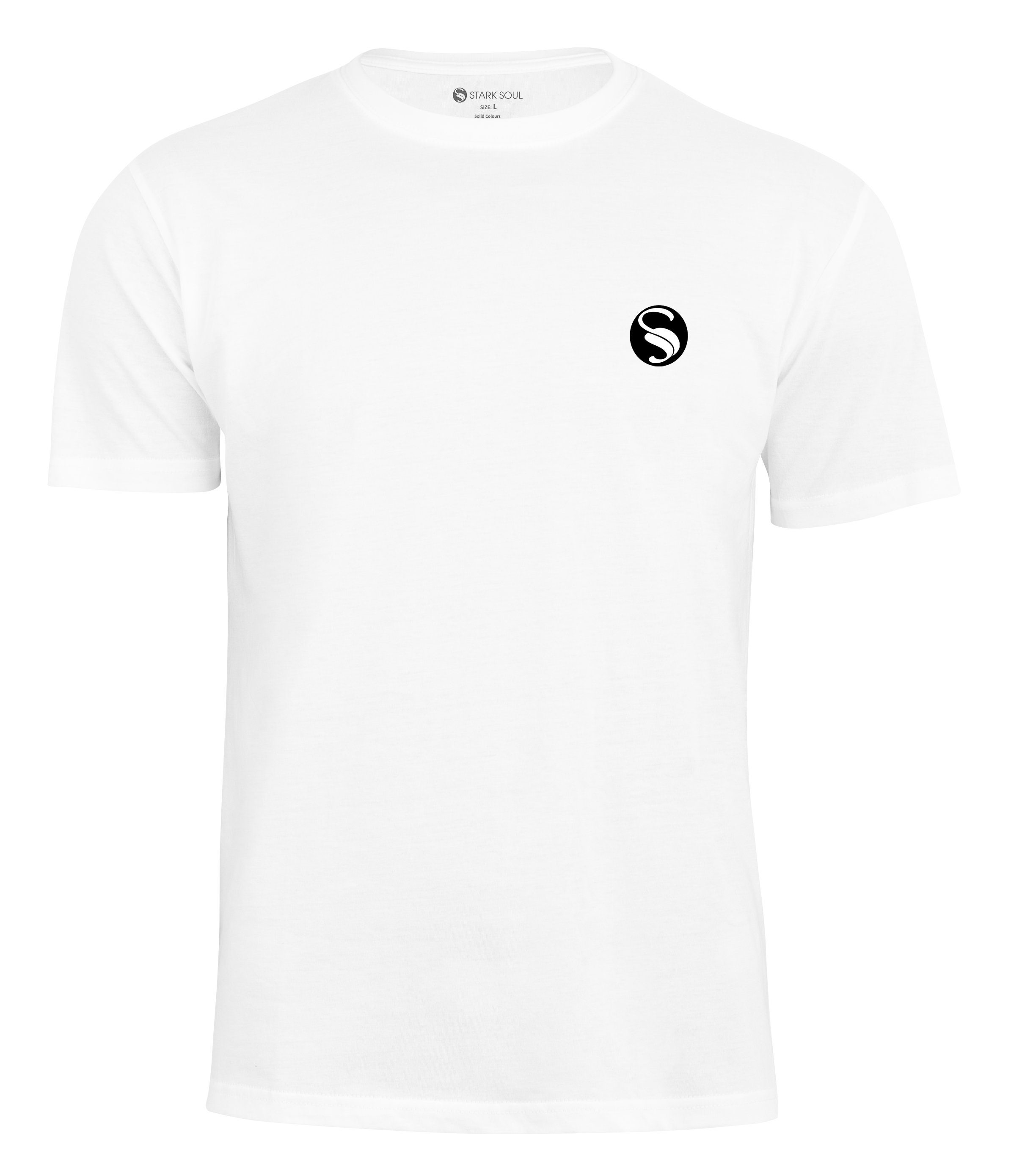 Stark Soul® T-Shirt T-Shirt Cotton Casual mit Logo Weiß