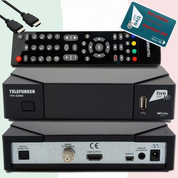 Telefunken TFK-S2000 DVB-S2 Full HD Sat Receiver HEVC, zertifiziert mit aktiviert SAT-Receiver