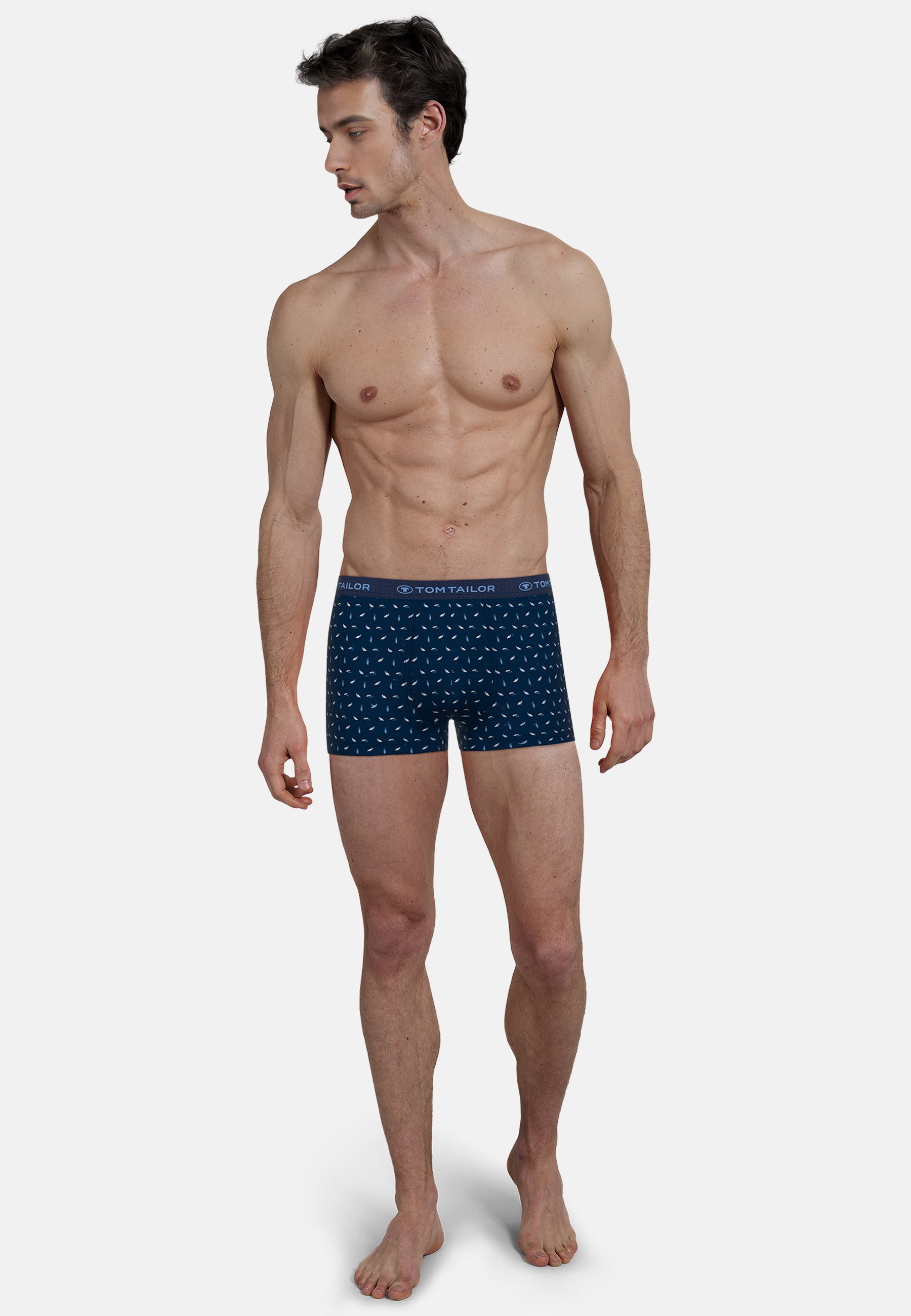 TOM TAILOR Boxershorts Buffer (3er Pack) weich, bequem, eng, elastisch, Logobund, Baumwollmix