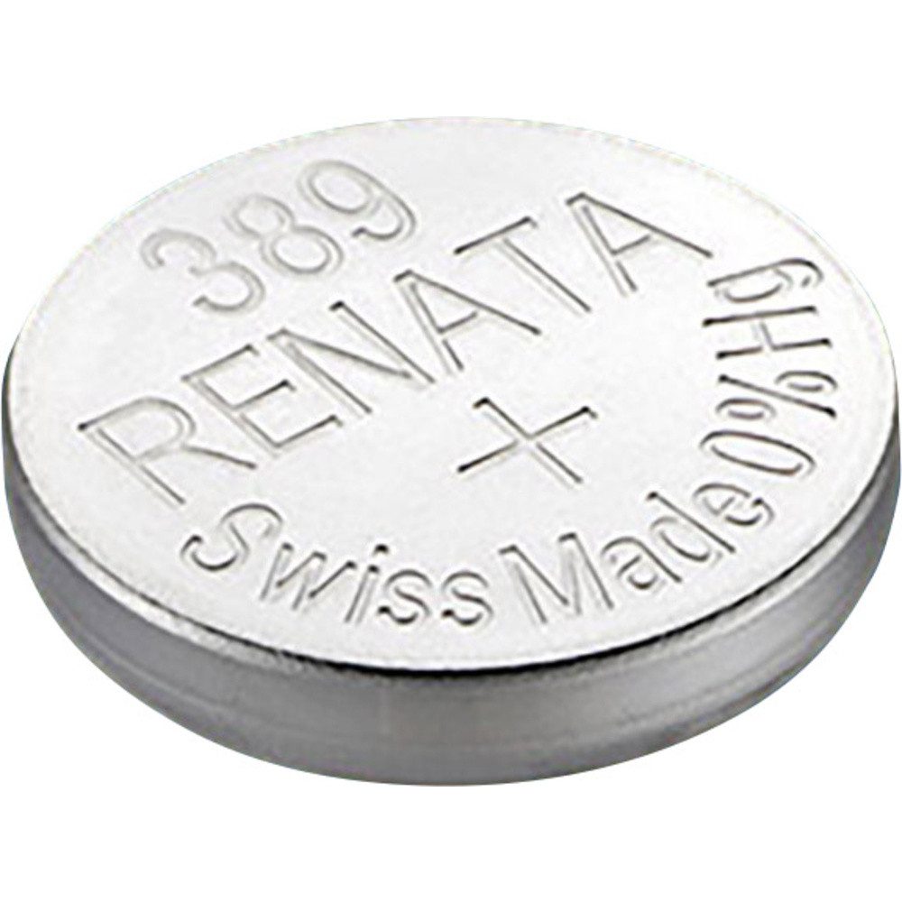 Renata Renata Knopfzelle 389 1.55 V 1 St. 80 mAh Silberoxid Knopfzelle, (1.55 V)