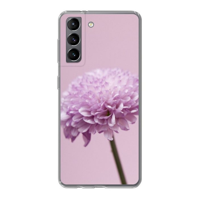 MuchoWow Handyhülle Zwei rosa Chrysanthemen Phone Case Handyhülle Samsung Galaxy S21 Silikon Schutzhülle