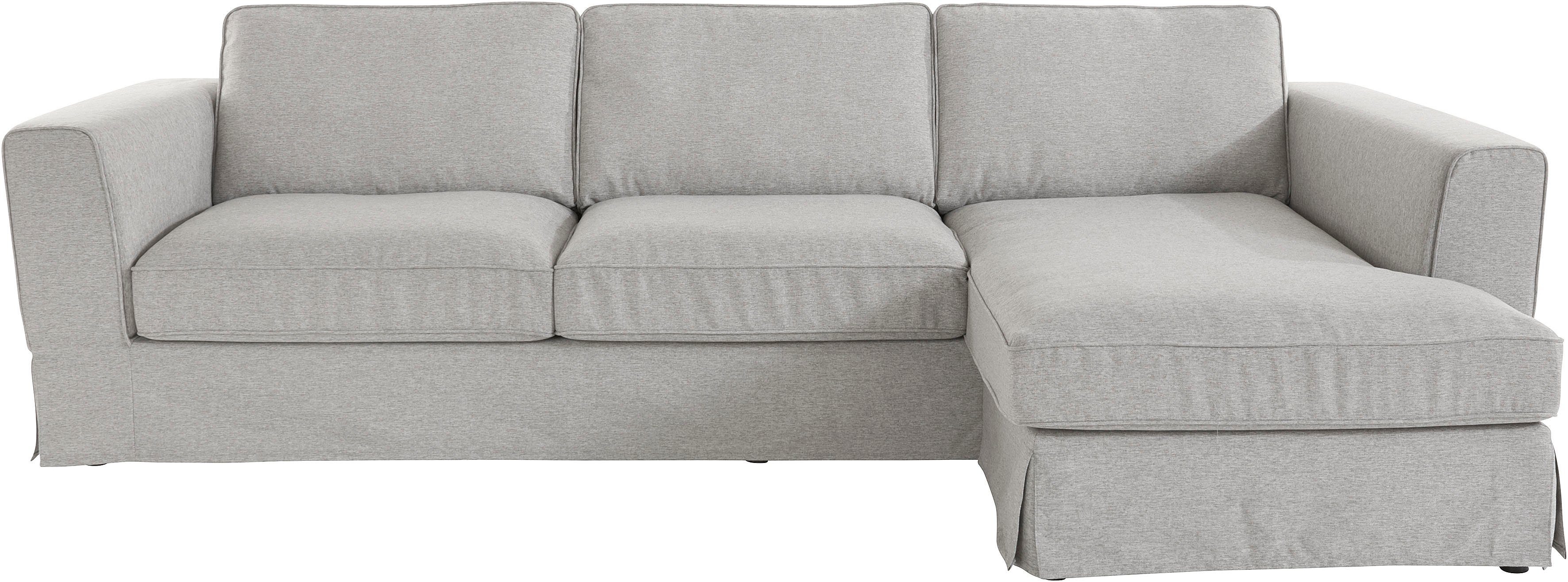 Home affaire Ecksofa Vintage L-Form, 3-Sitzer Polsterecke im Landhausstil, mit abnehmbarer Husse
