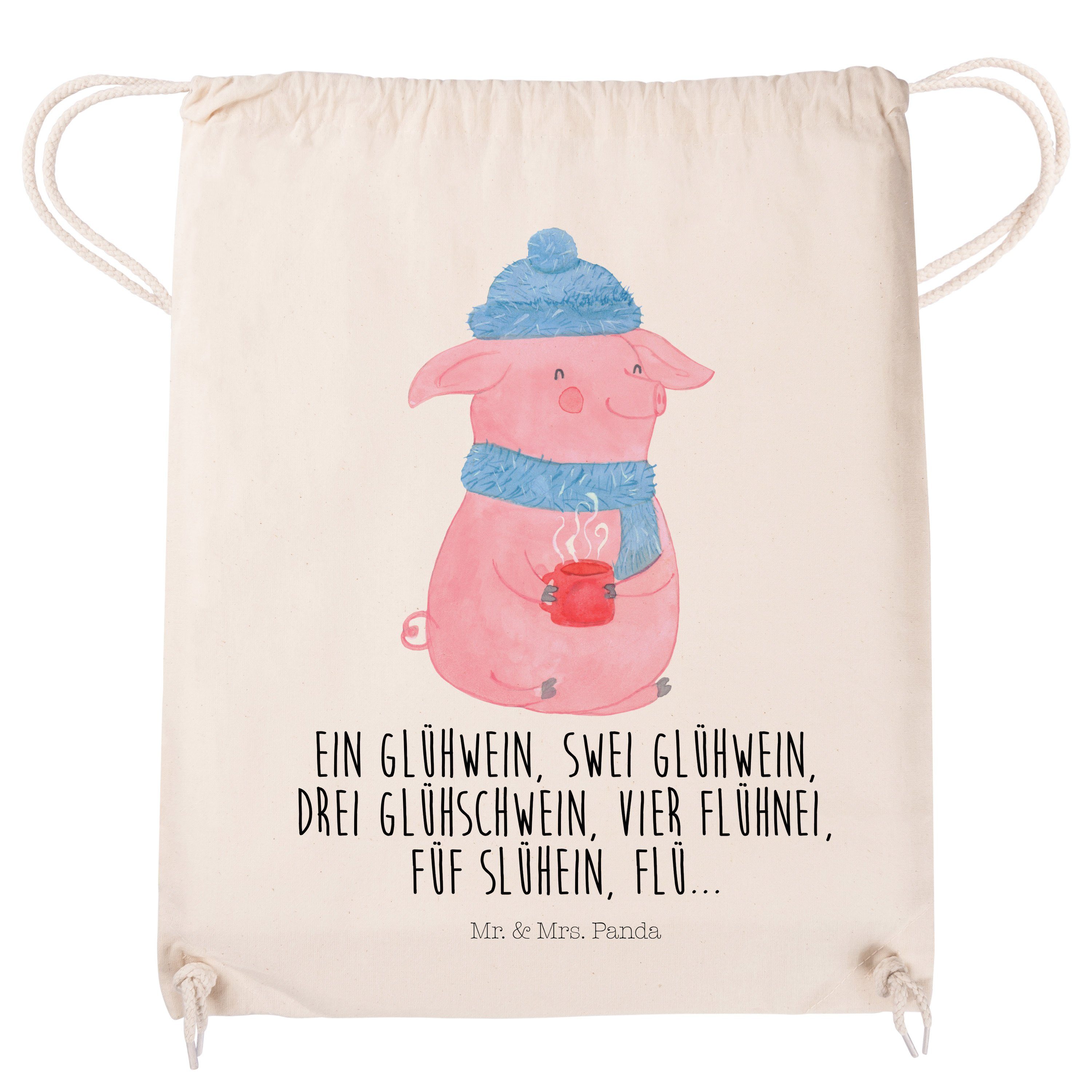 Geschenk, Sporttasche Transparent Lallelndes - Turnbeutel, - Glühschwein Mr. Mrs. (1-tlg) & Weihnach Panda