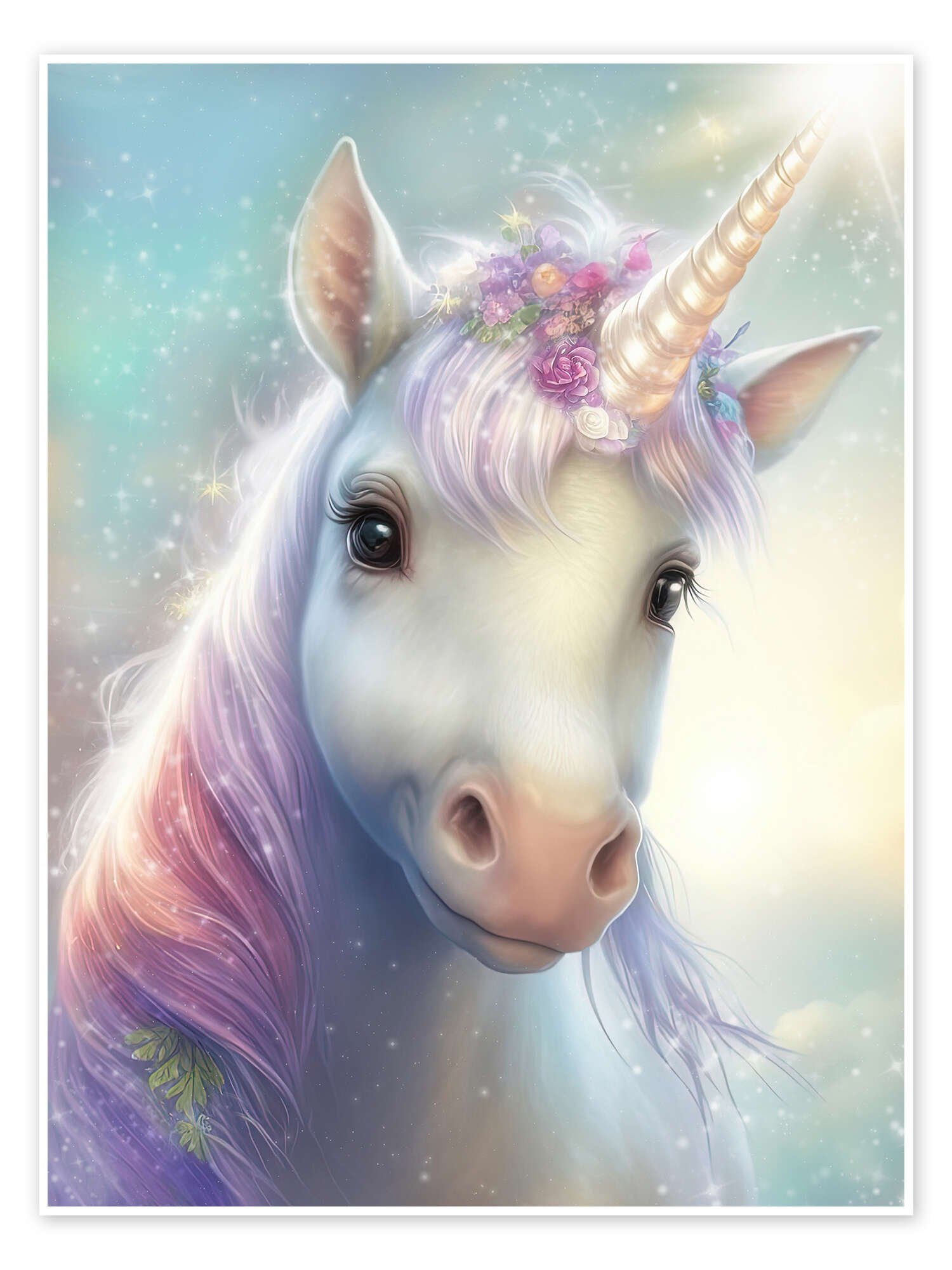Posterlounge Poster Dolphins DreamDesign, Zauberhaftes Einhorn günstig online kaufen