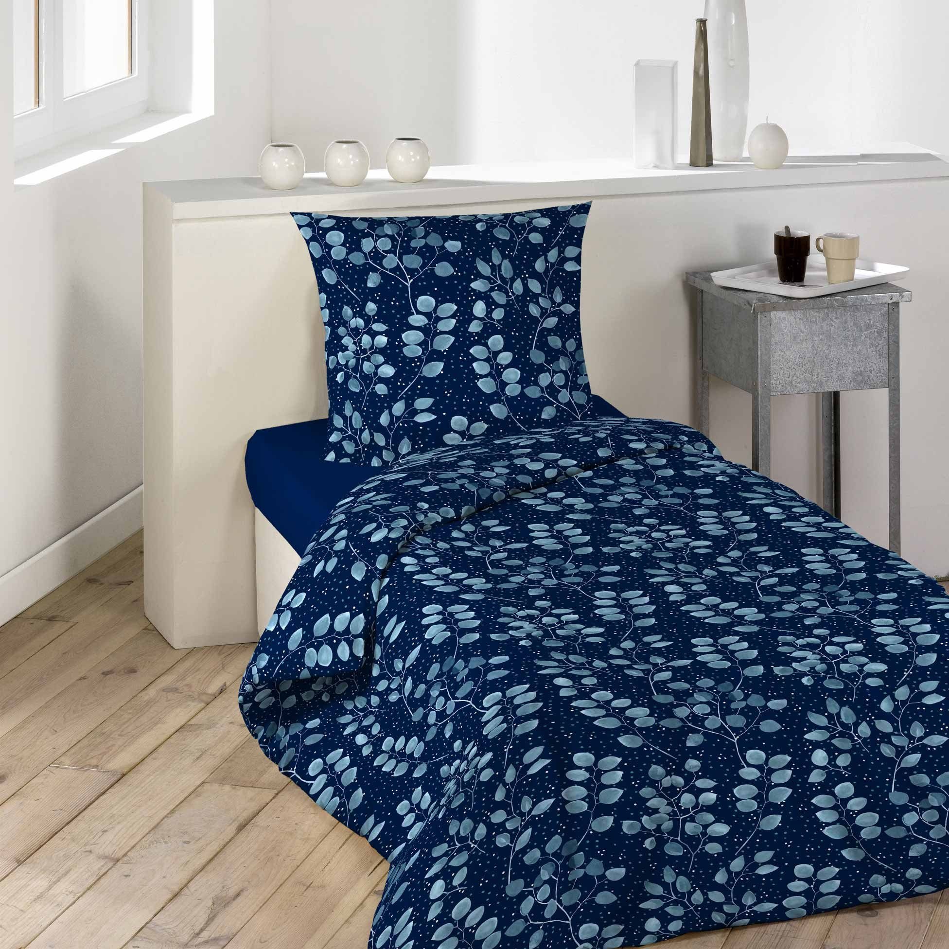 Bettwäsche, dynamic24, 2tlg Bettwäsche 140x200 blau Bettdecke Bettbezug  Kissen Decke Bezug Garnitur online kaufen | OTTO