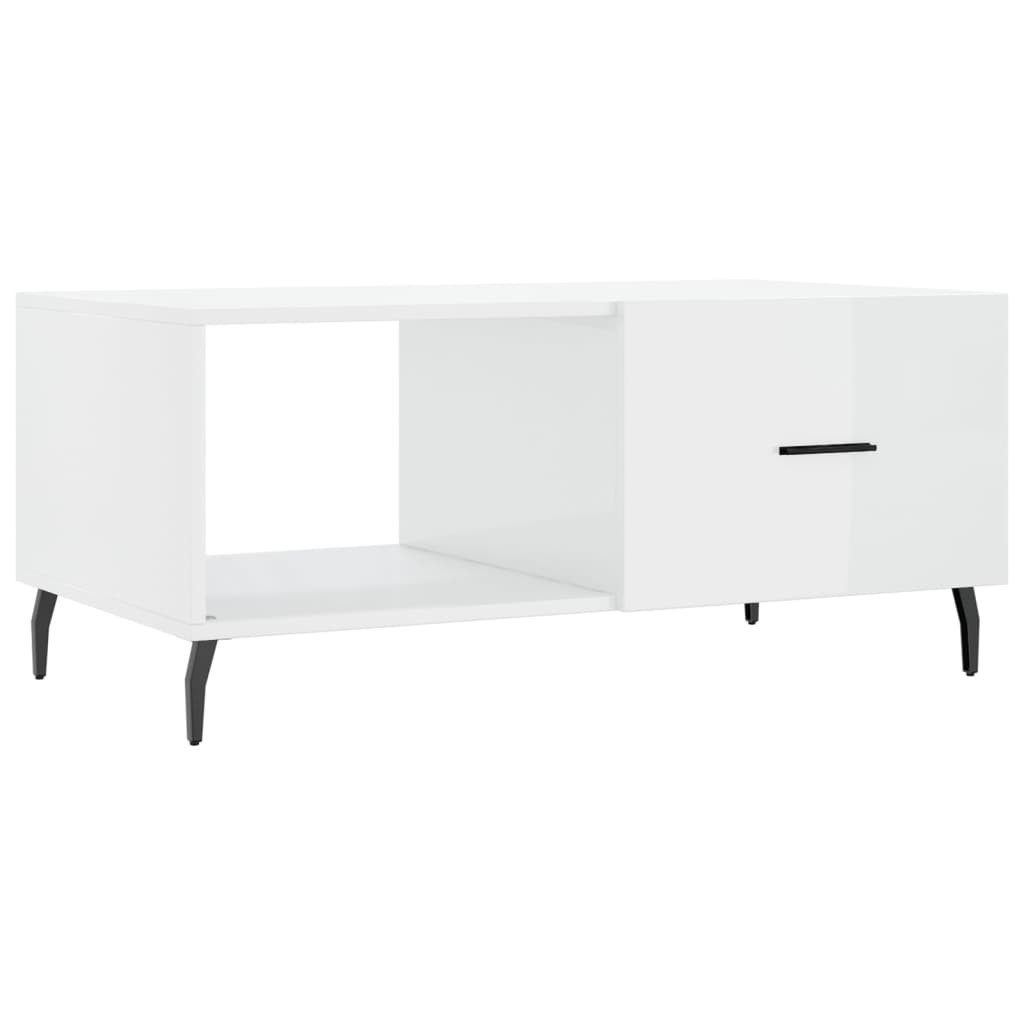 vidaXL Couchtisch Couchtisch Hochglanz-Weiß 90x50x40 cm günstig online kaufen