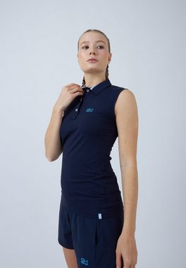 SPORTKIND Funktionsshirt Golf Polo Shirt ärmellos Mädchen & Damen navy blau