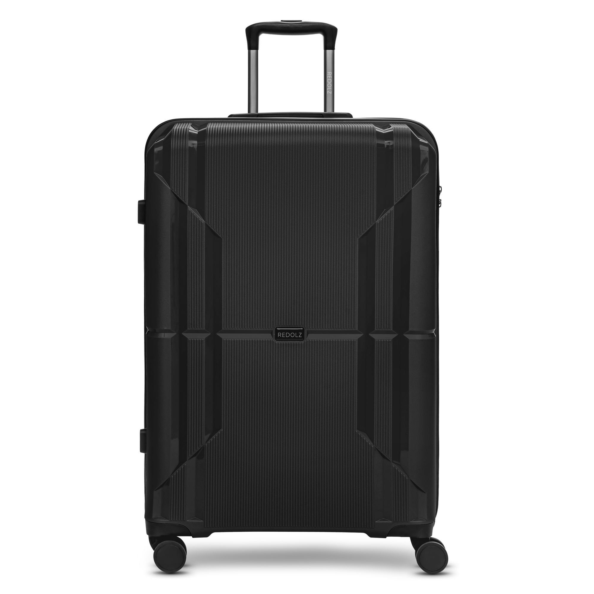 Hartschalen-Trolley Redolz Polypropylen 4 black Essentials Rollen, 2 06,