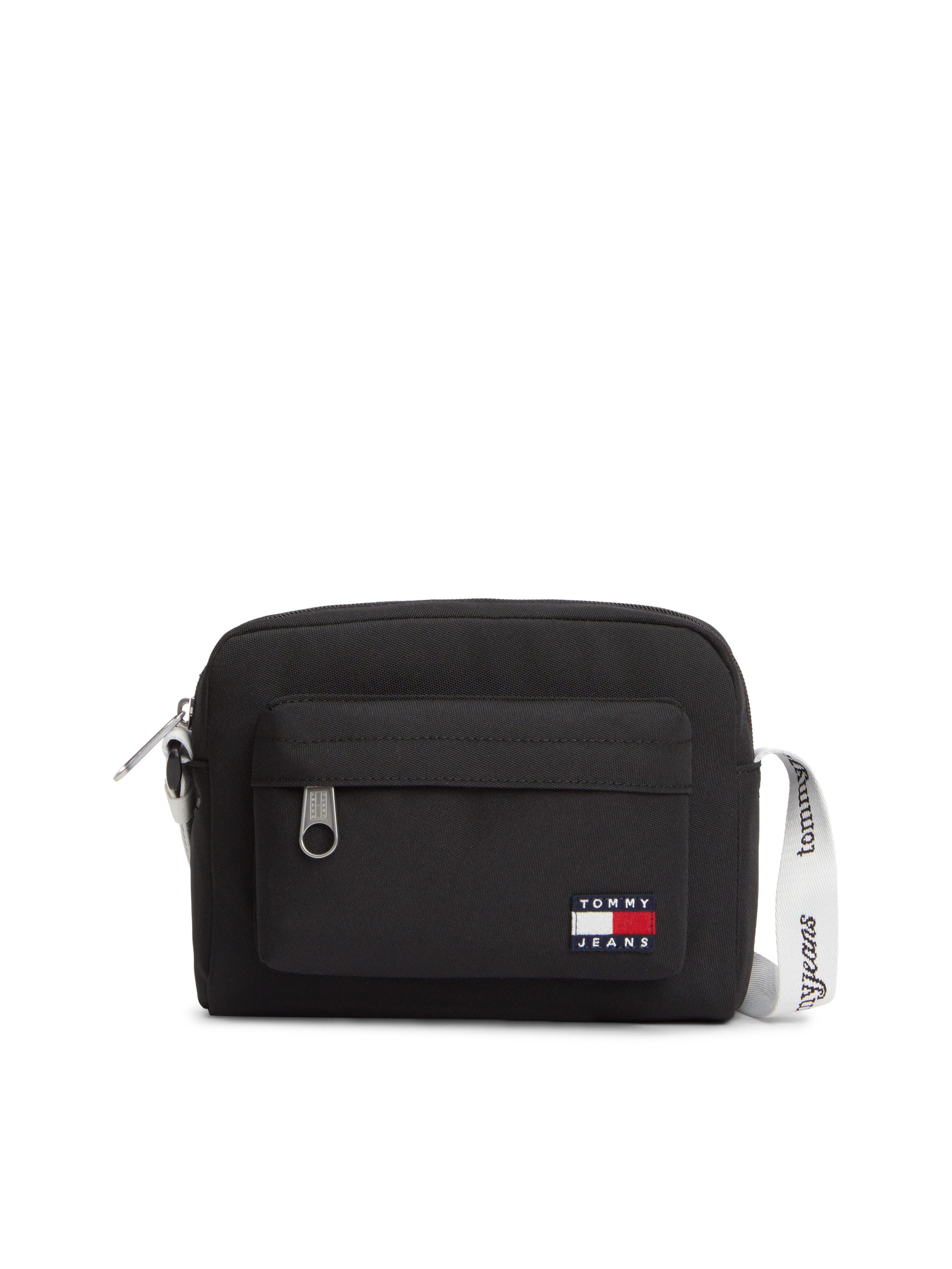 Tommy Jeans Umhängetasche TJW ESS DAILY CROSSOVER, Damen Schultertasche, Handtasche mit kontrastfarbigem Logo-Aufnäher