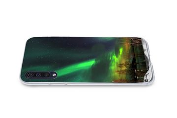 MuchoWow Handyhülle Nordlichter - Leuchtturm - Norwegen, Handyhülle Samsung Galaxy A50, Smartphone-Bumper, Print, Handy