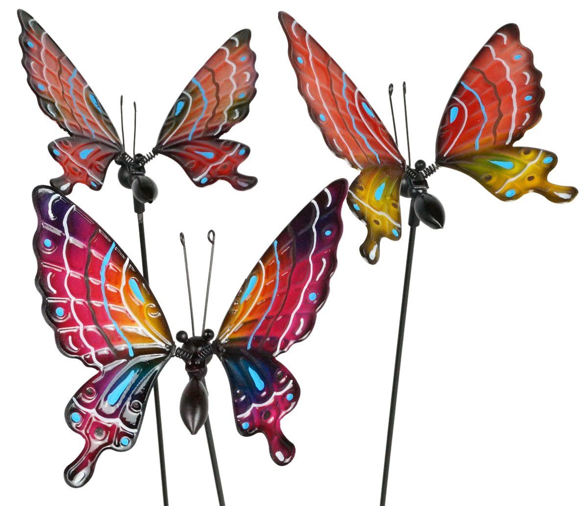 Denk Gartenstecker 3er Set Gartenstecker Schmetterlinge Apollo (3-St)