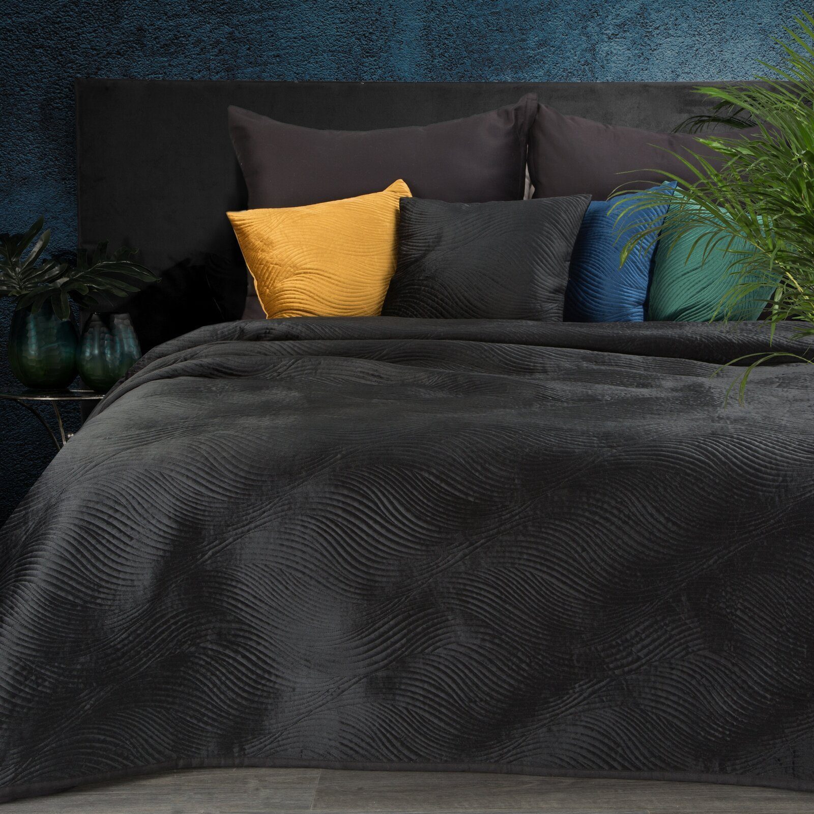 Eurofirany Tagesdecke RIA, Elegante Tagesdecke Velvet günstig online kaufen