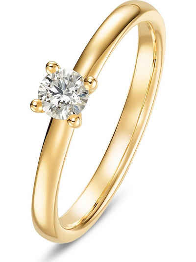 CHRIST Diamantring CHRIST Damen-Damenring 585er Gelbgold 1 Diamant, mit Diamant
