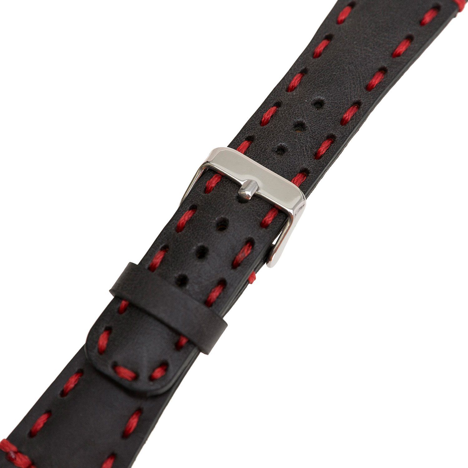 Burkley Smartwatch-Armband Leder für Schwarz Armband, Series 1-8 Vintage kompatibel Apple in Watch Apple Watch 42/44/45mm mit