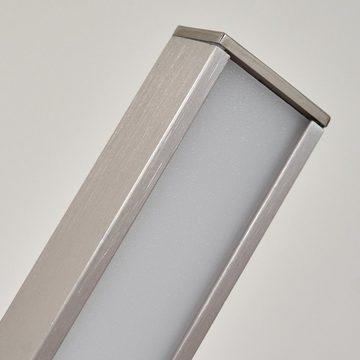 hofstein Bogenlampe »Dusino« dimmbare Stehleuchte aus Metall in Nickel matt, 3000 Kelvin, 1xLED 20 Watt, 1000 Lumen, mit stufenlosem Touchdimmer am Gehäuse