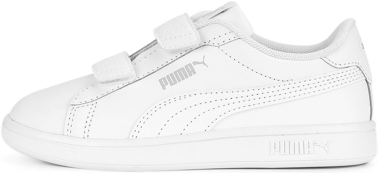 L SMASH 3.0 Gray Light PUMA mit Klettverschluss Sneaker PS V PUMA White-Cool