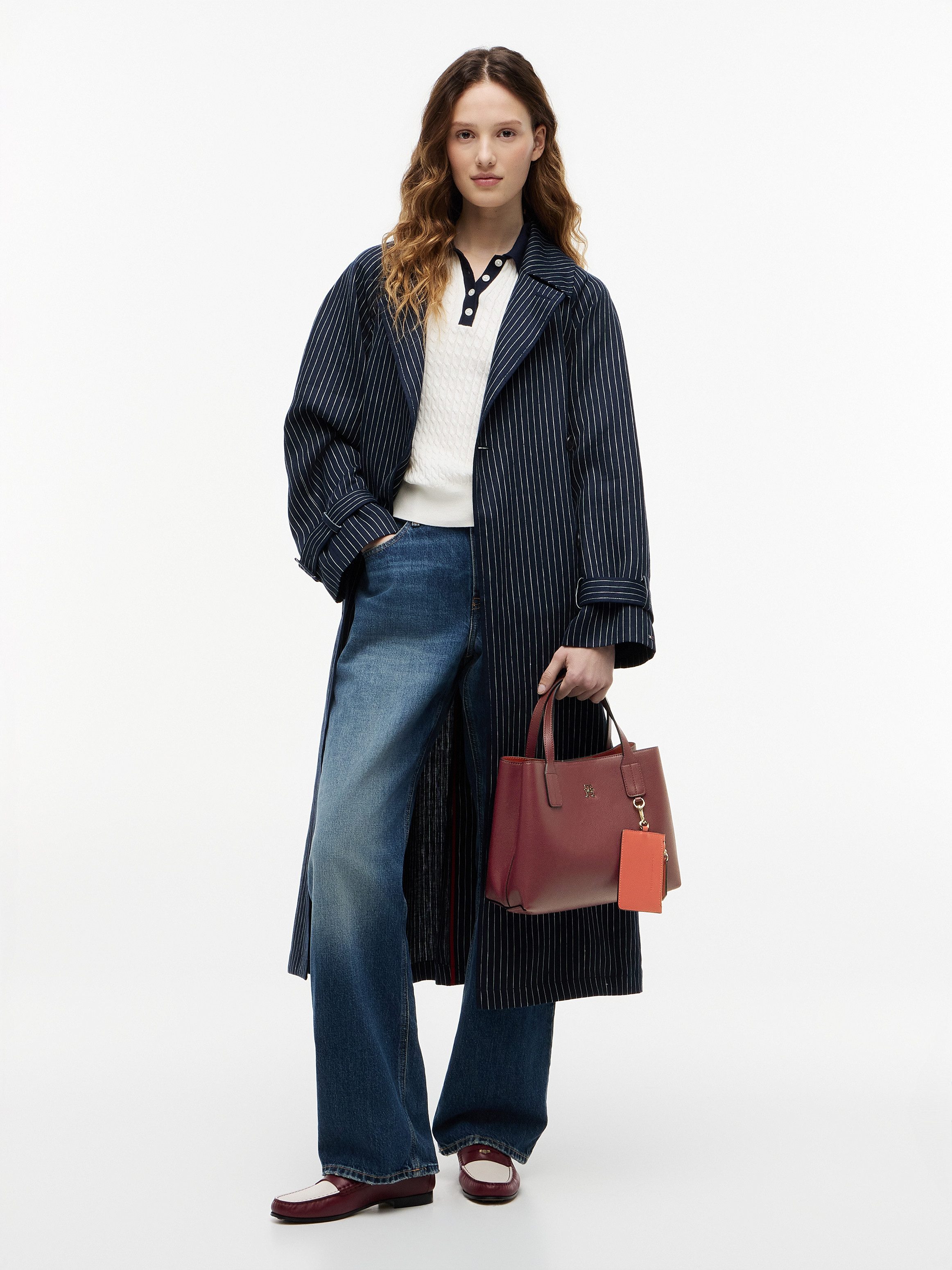 Tommy Hilfiger Henkeltasche TH ICON MINI SATCHEL (Set, Abnehmbares Reißverschluss-Täschchen), Damen Tragetaschem Umhängetasche mit abnehmbarem RV-Täschchen