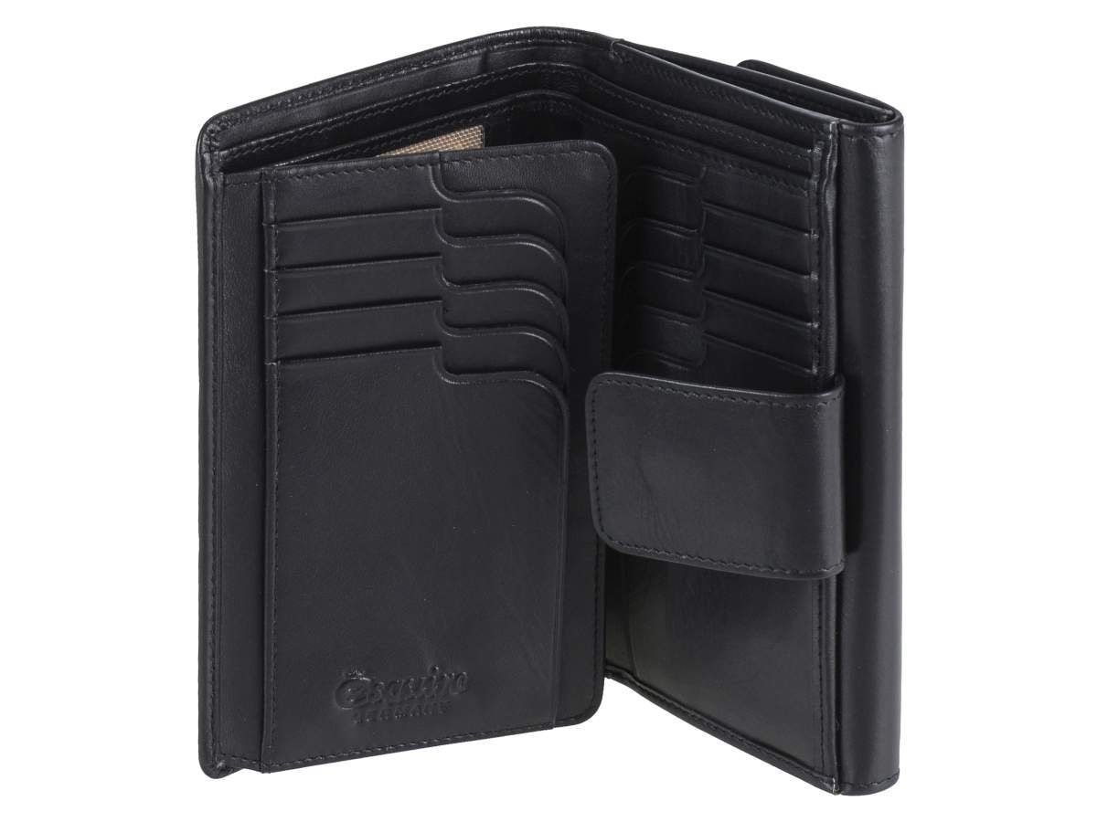 Helena, Esquire 15 Kartenfächer schwarz Portemonnaie, RFID Schutz gegen Datendiebstahl, mit Geldbörse
