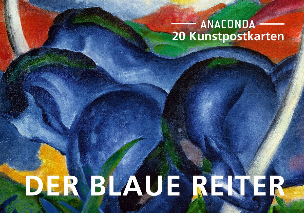 Anaconda Postkarte Postkarten-Set Der Blaue Reiter: 20 Kunstpostkarten aus hochwertige