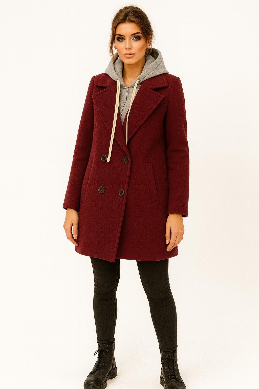 Worldclassca Kurzmantel Worldclassca Damen Kurzmantel mit Hoodie Zweireihig günstig online kaufen