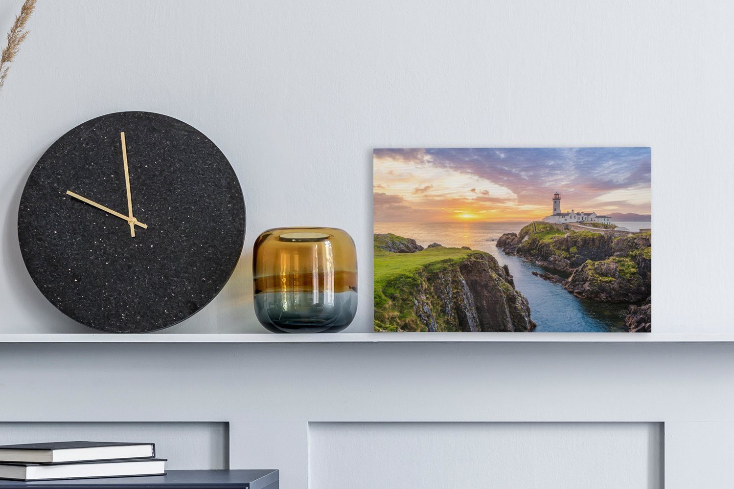 OneMillionCanvasses® Leinwandbild Leuchtturm auf der Klippe günstig online kaufen