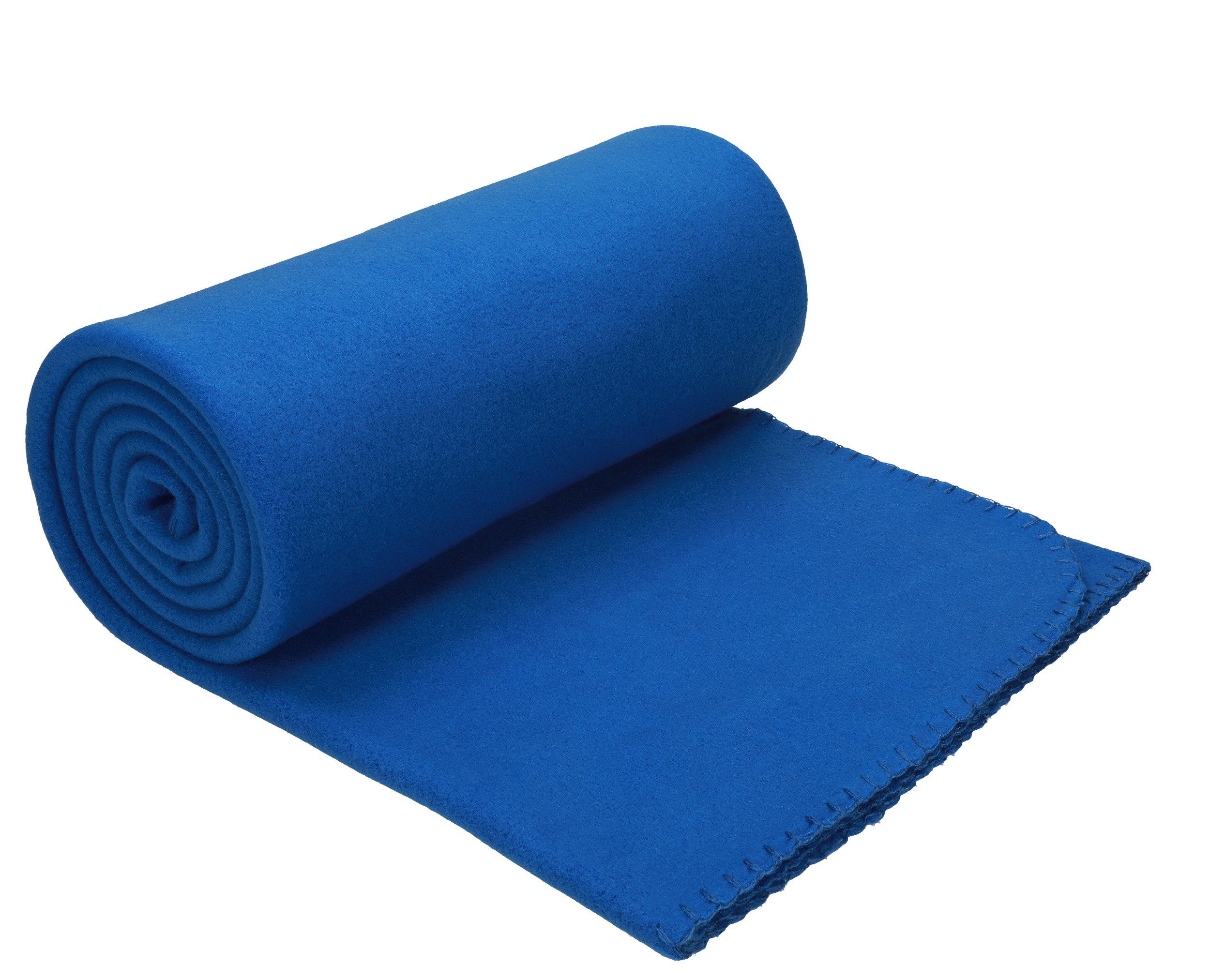 Wohndecke Luxus Fleecedecke Kuscheldecke Größe 130x170 cm Farbe blau
