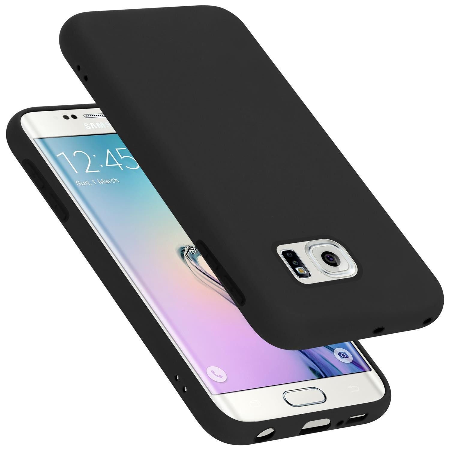 Cadorabo Handyhülle für Samsung Galaxy S6 EDGE Hülle Samsung Galaxy S6 EDGE, Flexible Hülle TPU Silikon Schutzhülle Back Cover Case