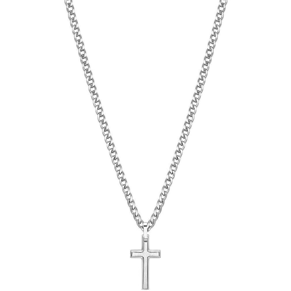 Kette mit Einhänger Fashion steel necklace with cross Ink BIK10