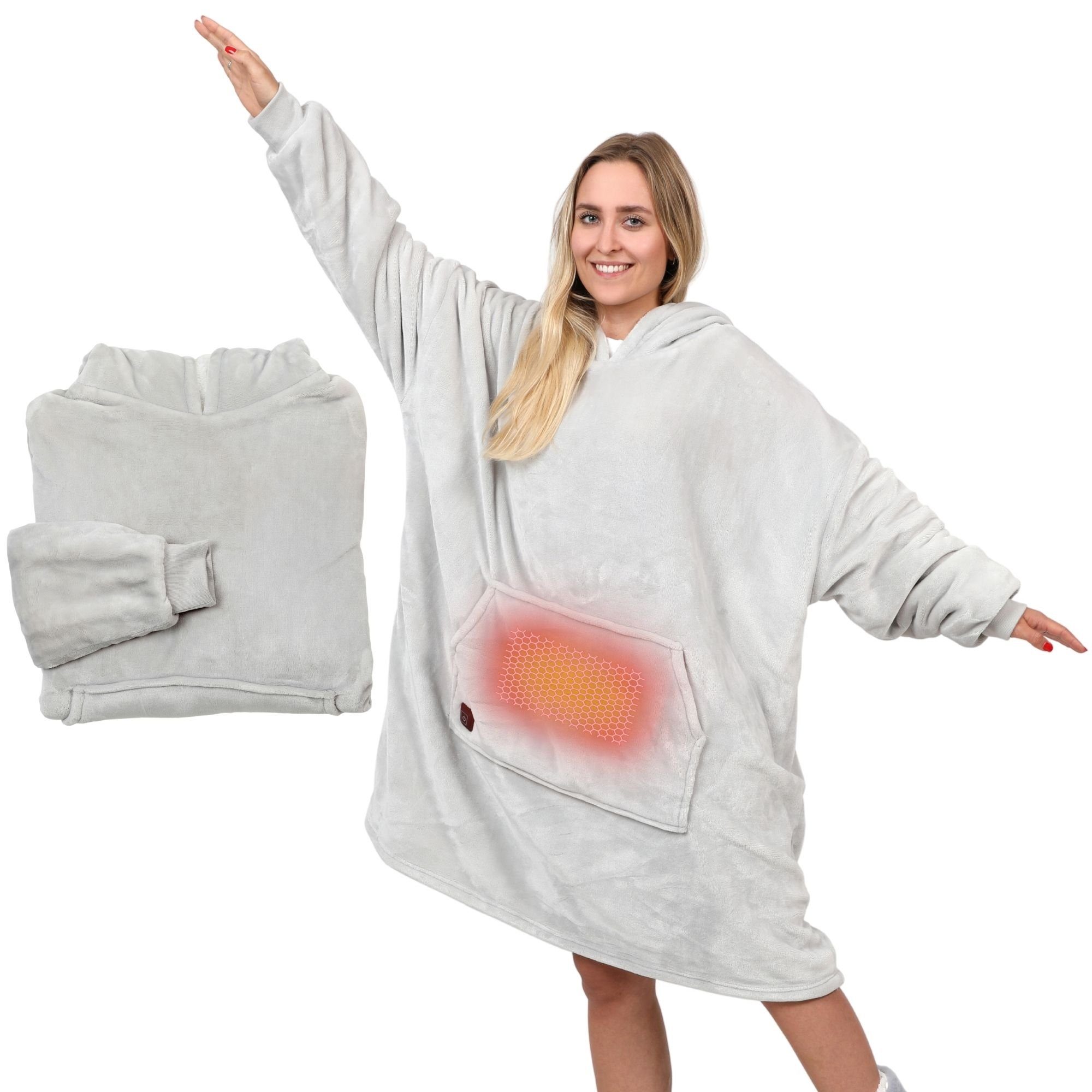 Wohndecke Deckenhoodie beheizbar, Decke mit Ärmeln, günstig online kaufen