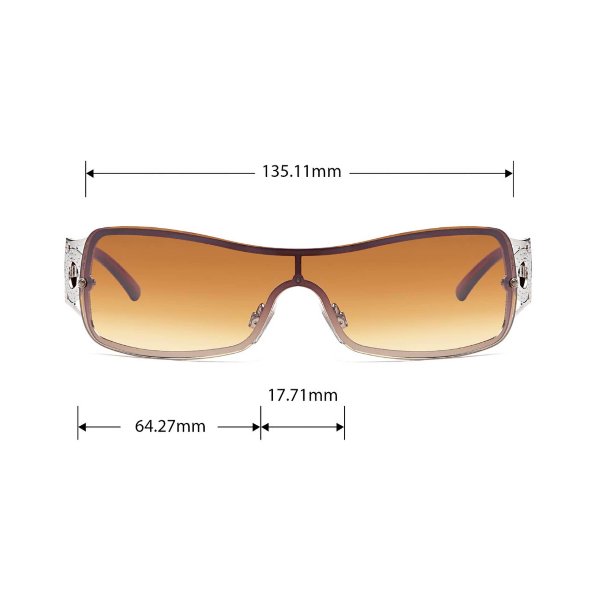 BEZLIT Eyewear Monoscheibensonnenbrille Damen Monoscheiben Sonnenbrille (1-St) mit verziertem Bügel – Bild 4 von 5