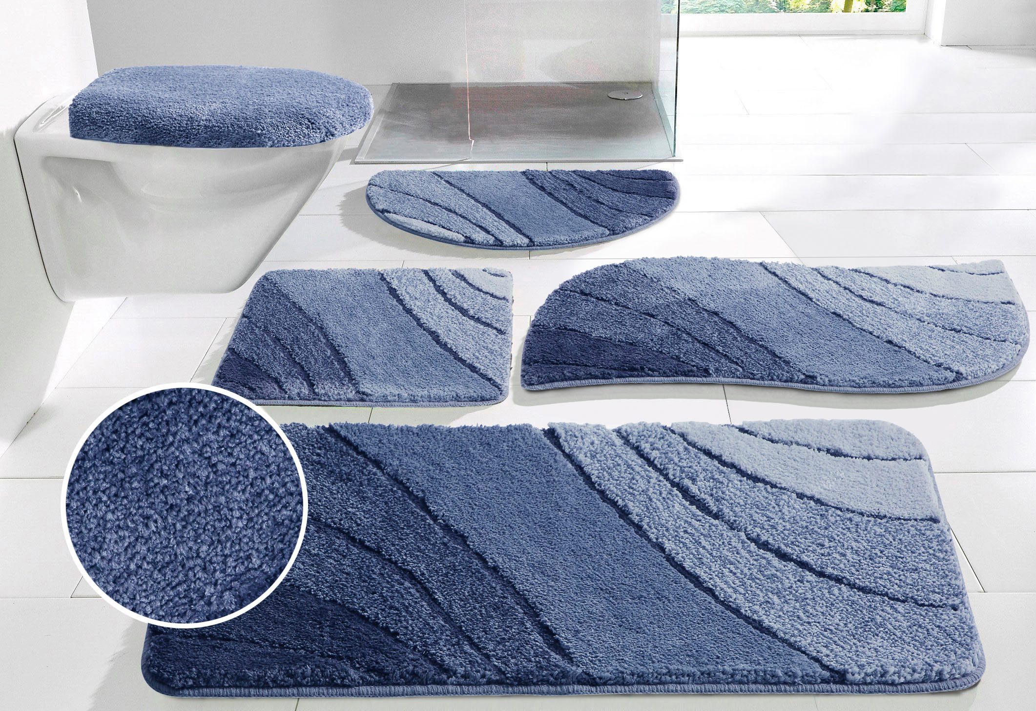 my home Badematte Josie, Badvorleger, Badezimmer Teppich, Höhe 20 mm, rutsc günstig online kaufen