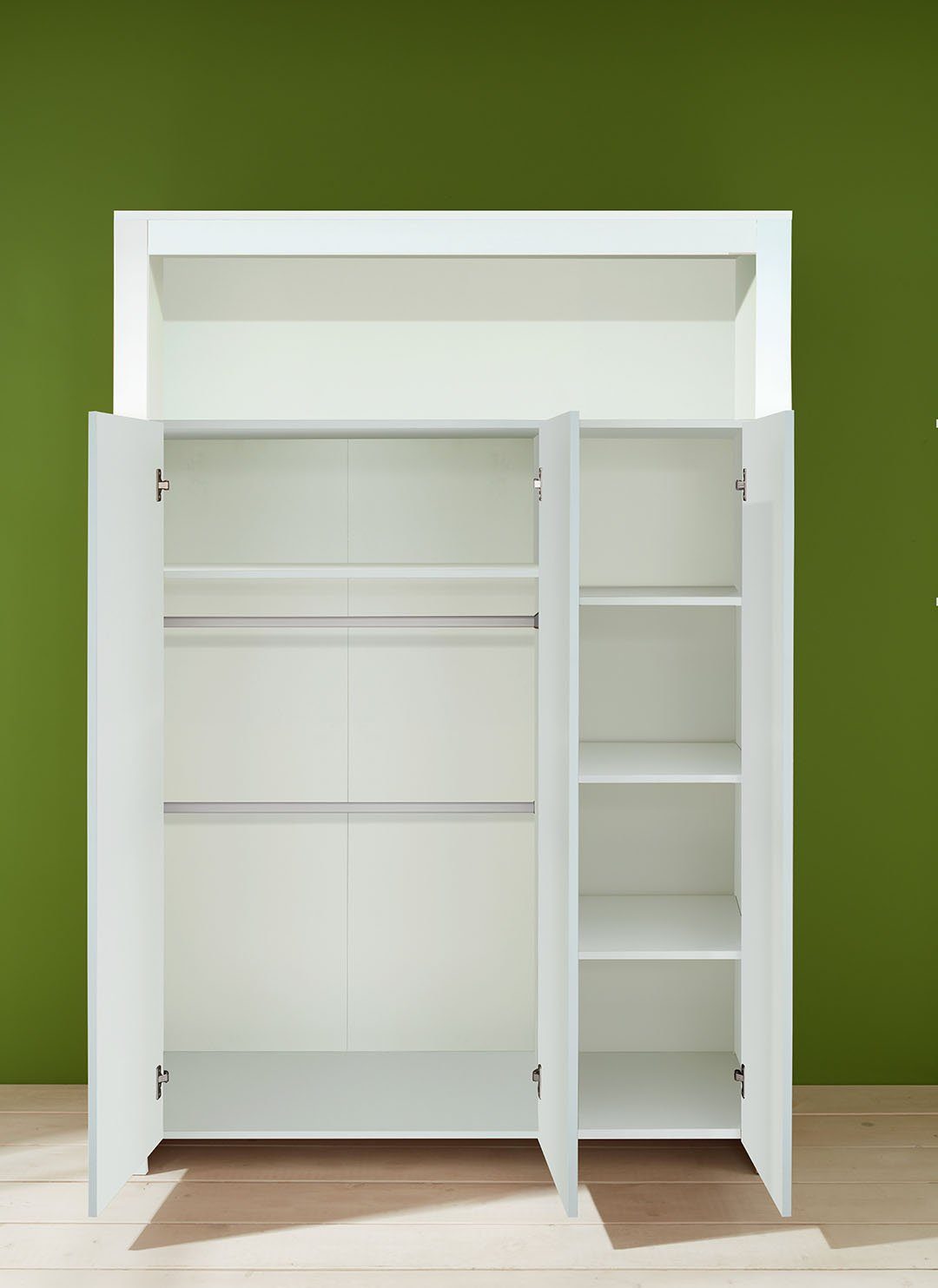 ebuy24 Kleiderschrank Olja Kleiderschrank Kinderzimmer mit 3 Türen und 1