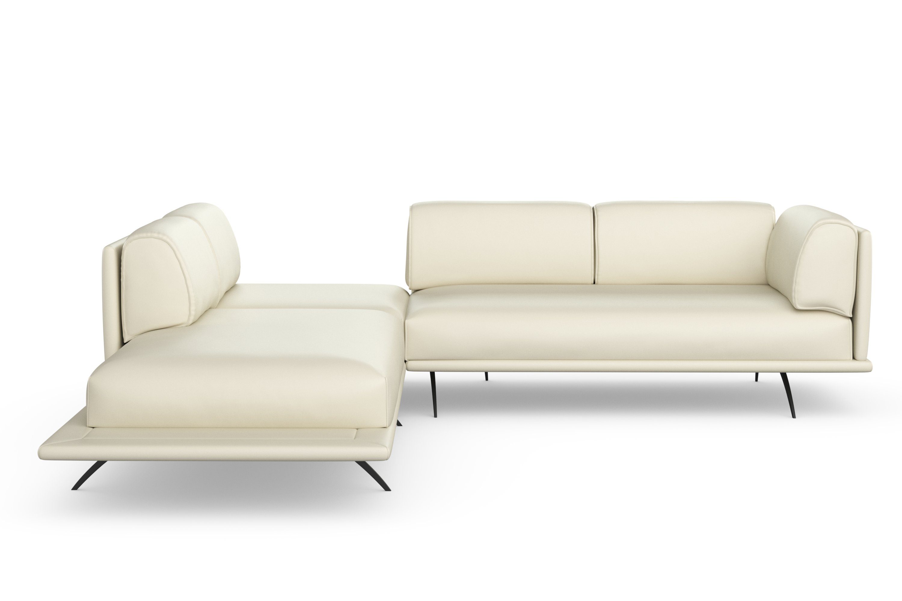 machalke® Ecksofa benito, mit Sockel bezogenem