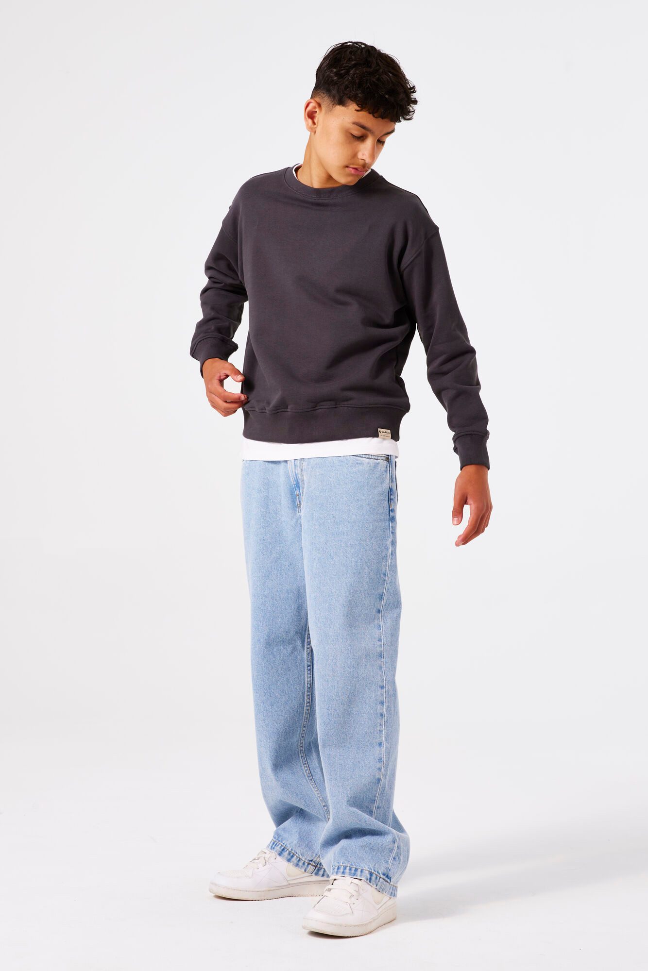 Garcia Sweater mit Rippbündchen