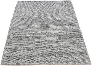 Teppich Calo, carpetfine, rechteckig, Höhe: 16 mm, Handweb Teppich, Uni Farben, meliert, handgewebt, 70% Wolle