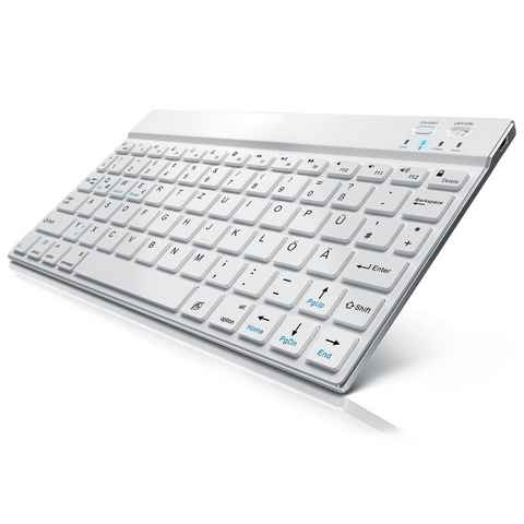 CSL Wireless-Tastatur (Ultra Slim Keyboard, Bluetooth, Alugehäuse, Deutsches Layout, BT 3.0)