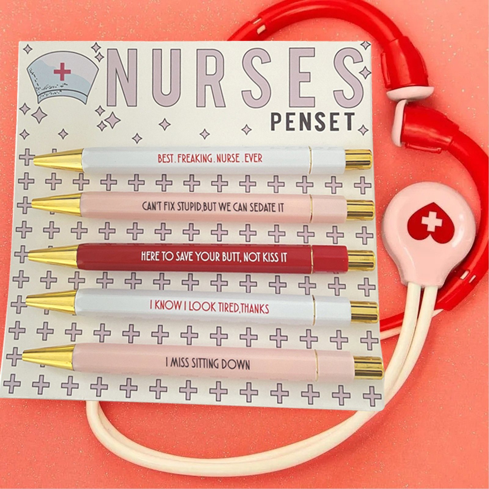 Blusmart Lustige Stifte-Set Lustiges Kugelschreiber Krankenschwestern, 4 Für