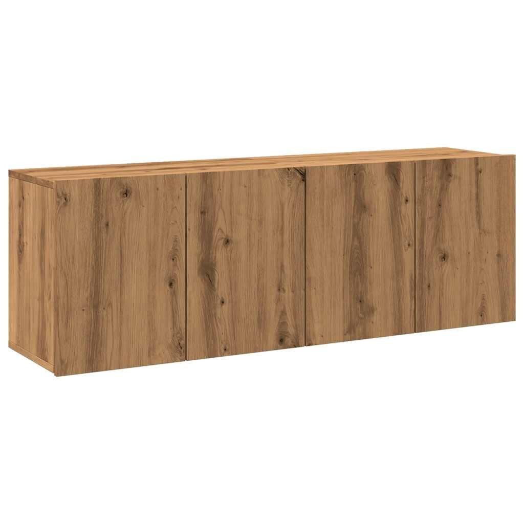 vidaXL TV-Wand TV-Wandschränke 2 Stk. Artisan-Eiche günstig online kaufen