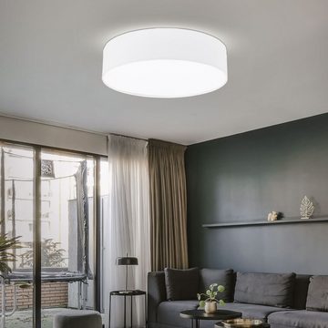 etc-shop LED Deckenleuchte, Leuchtmittel inklusive, Warmweiß, Design Decken Leuchte Wohn Zimmer Beleuchtung Flur Textil