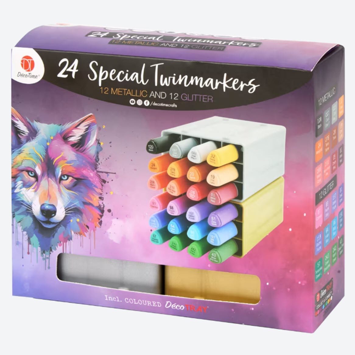 Spectrum Marker Glitzer Doppelmarker Metallic 24 Stück, (24-tlg)