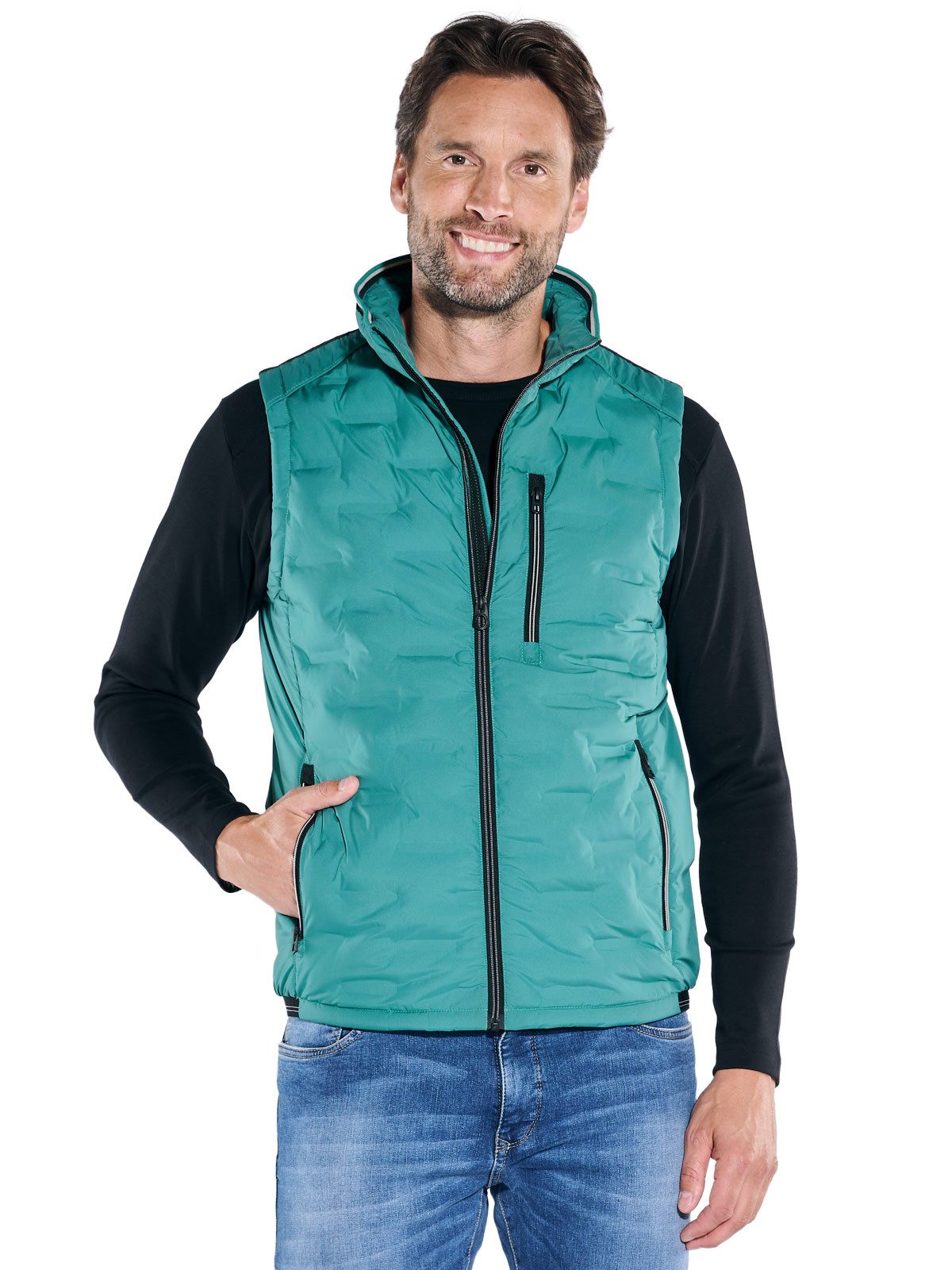 Engbers Kurzweste Herren Weste mit Sorona-Füllung, Petrolgruen