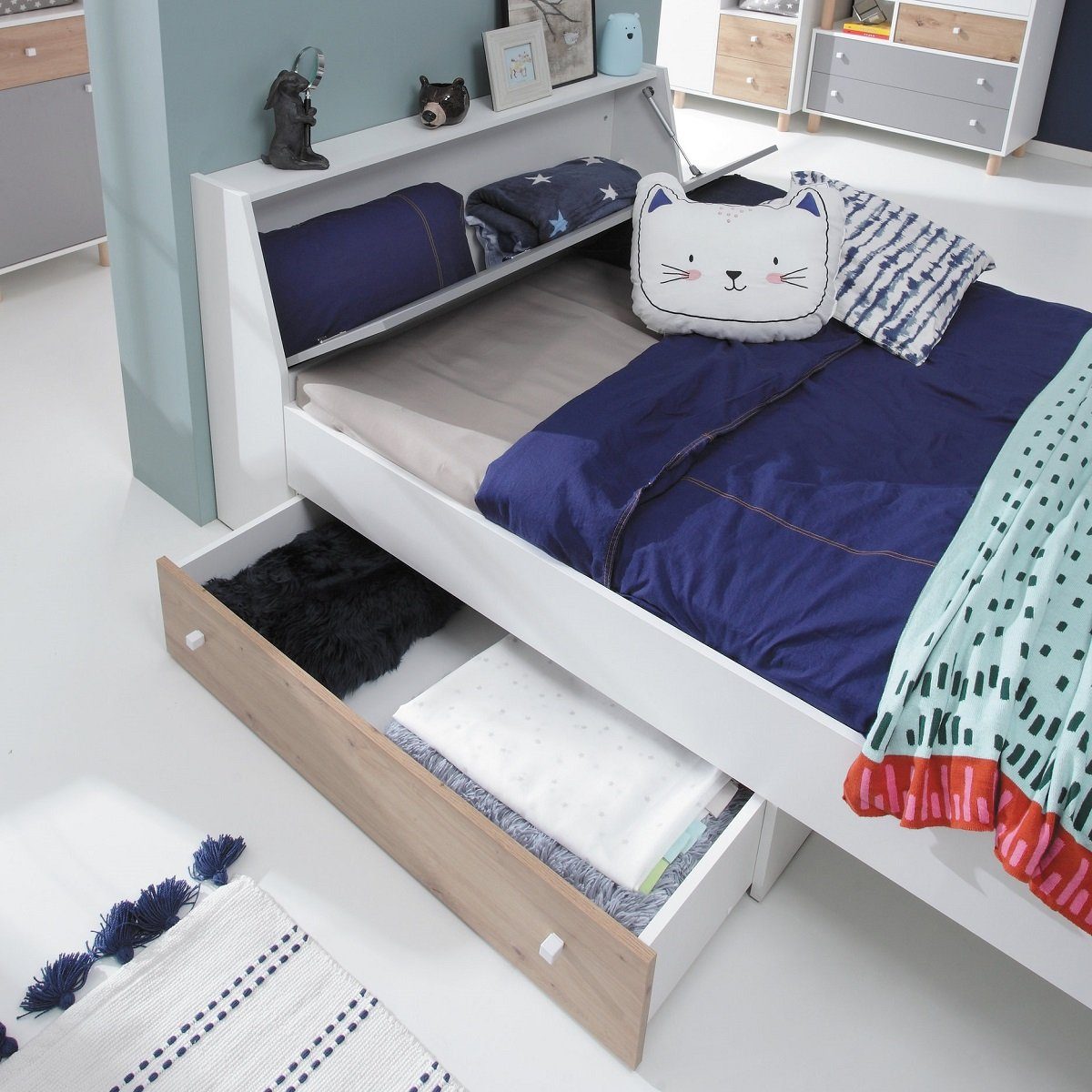 A Set Ferry QMM Schrank Jugendzimmer komplett Bett TraumMöbel Jugendzimmer-Set Schreibtisch