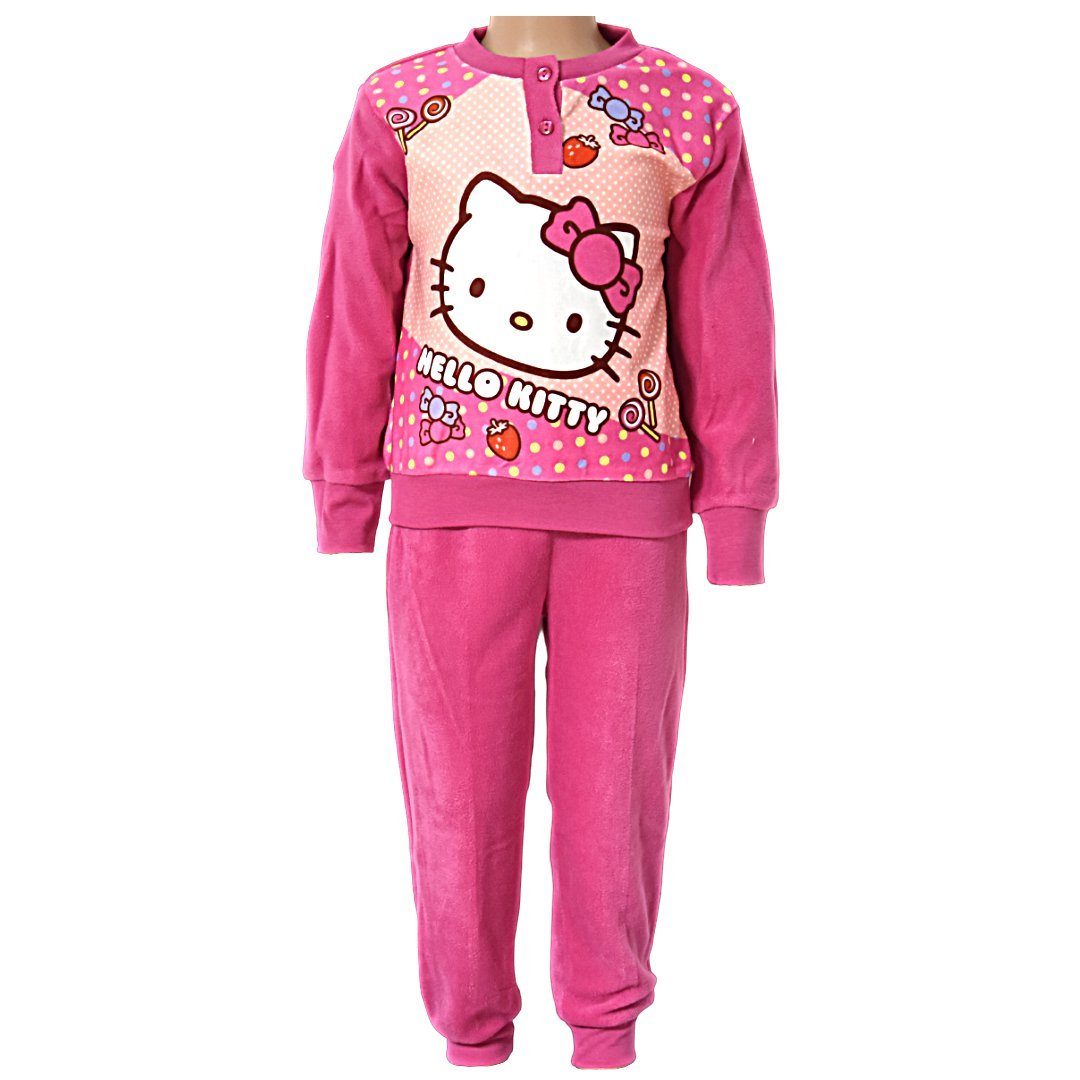 YJWFHPU Schlafanzug für Mädchen Katze Kitty Pjs Set Langarm Baumwolle Schlafanzug Nachtwäsche Kinder Kleidung 92 98 104 110 116 122 