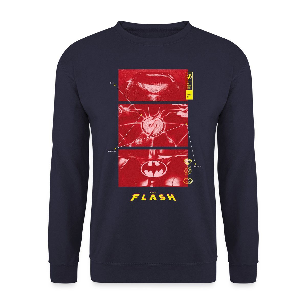 Sweatshirt The Flash Anzüge Supergirl Flash Batman Mit Logos Unisex Pullover
