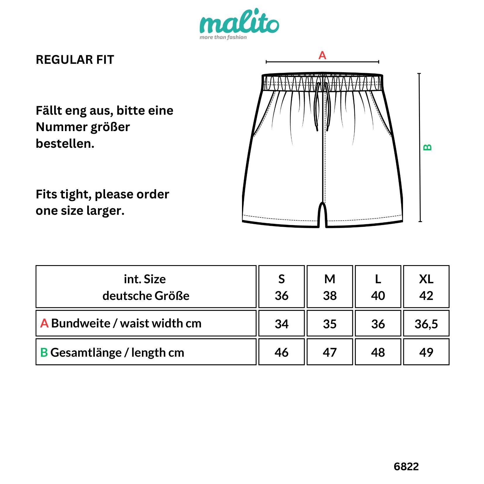 malito more than fashion Leinenhose malito Damen Bermuda aus Leinen, lässige kurze Hose, Shorts für den Bermuda aus Leinen