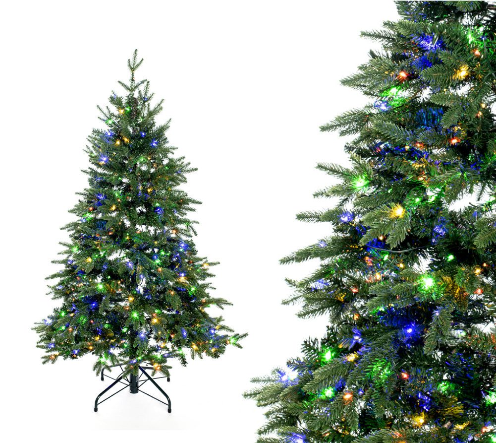 Evergreen Classics Künstlicher Weihnachtsbaum Sherwood Fichte, Nadeln aus PE und PVC, LEDs